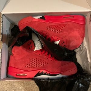 Air Jordan Retro 5 “Red Suede” Mens Size 9.5